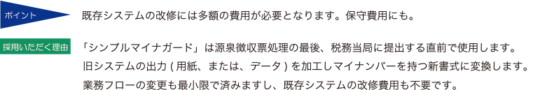 ポイント、採用いただく理由